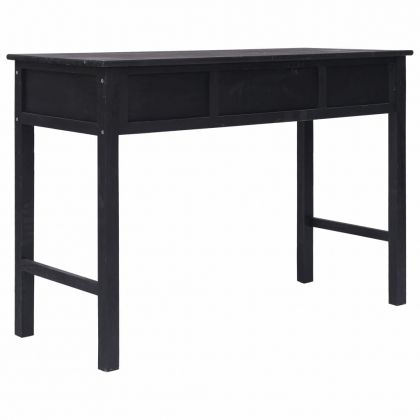Конзолна маса, черна, 110x45x76 cм, дърво