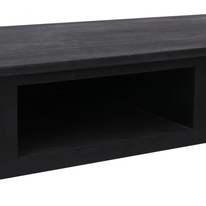 Конзолна маса, черна, 110x45x76 cм, дърво
