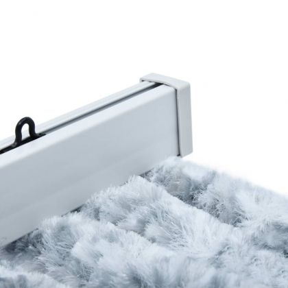 Завеса против насекоми, бяло и сиво, 90x220 см, шенил