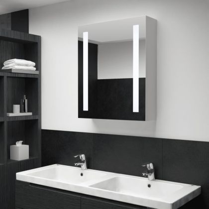 LED шкаф с огледало за баня, 50x13x70 см