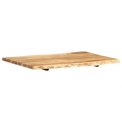 Плот за маса, акациево дърво масив, 80x(50-60)x2,5 cм