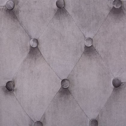 Трапезен стол, сив, кадифе