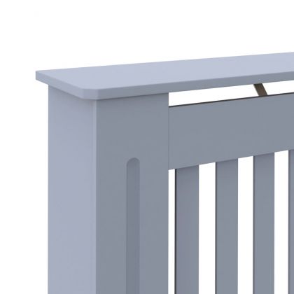 Параван за радиатор, сив, 112x19x81,5 см, МДФ