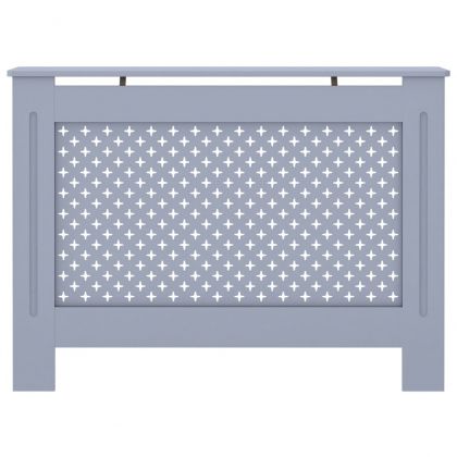 Параван за радиатор, антрацит, 112x19x81,5 см, МДФ