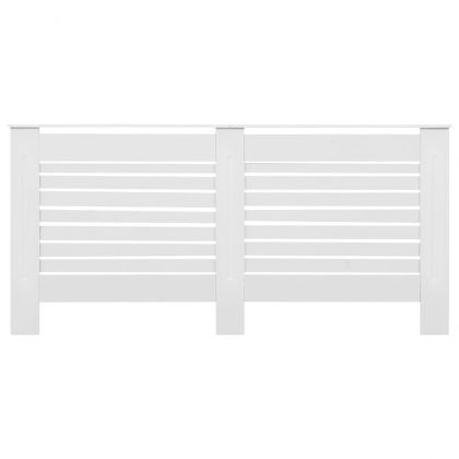 Паравани за радиатори, 2 бр, бели, 172x19x81,5 см, МДФ