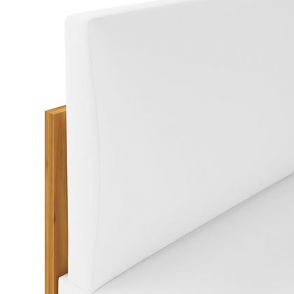 Градински комплект с възглавници, 9 части, кремаво дърво, акация и въже