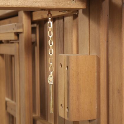 Сгъваем шезлонг с шалте, акациево дърво масив