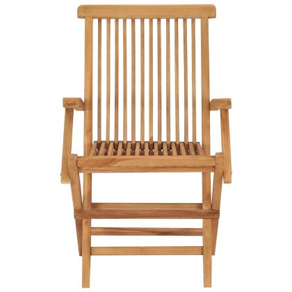 Градински столове със сиви възглавници 4 бр тиково дърво масив