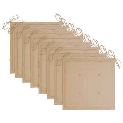 Градински столове с възглавници, 8 бр, акация масив, сиви