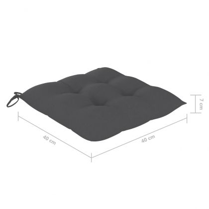 Сгъваеми градински столове, 8 бр, с възглавници, акация масив