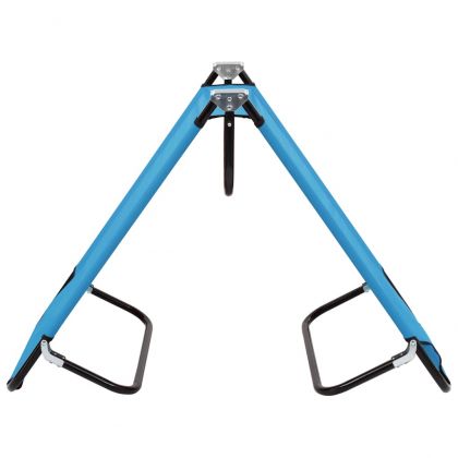 Сгъваем шезлонг, стомана, син тюркоаз