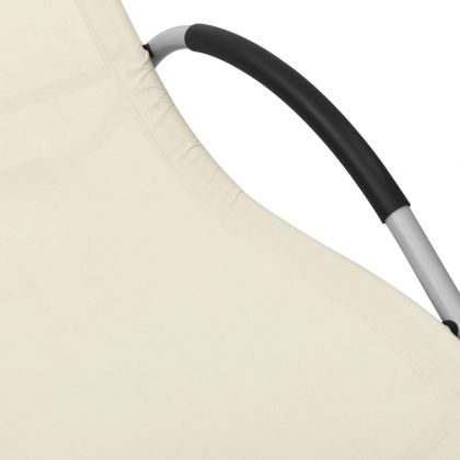 Шезлонг, textilene, кремаво и сиво