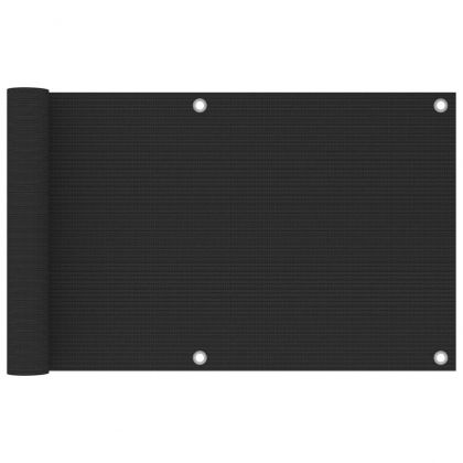 Балконски параван, HDPE, 75x500 см, антрацит