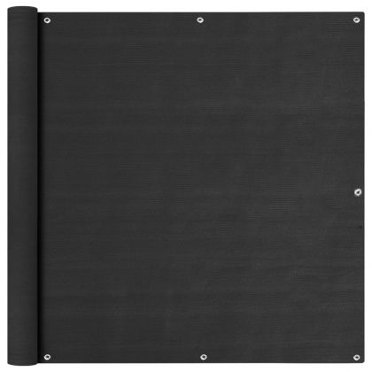 Балконски параван, антрацит, 120x600 см, HDPE