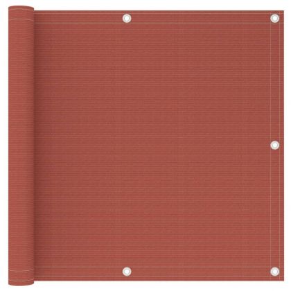 Балконски параван, теракота, 90x500 см, HDPE
