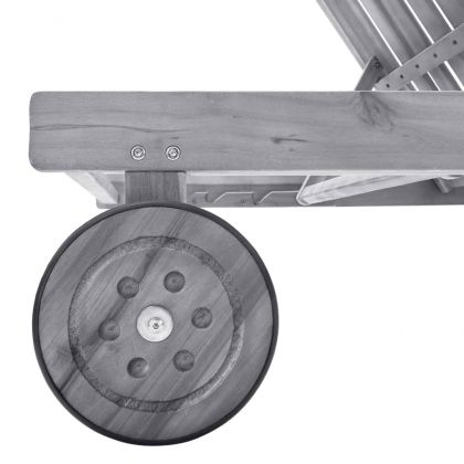 Шезлонг, масивно акациево дърво