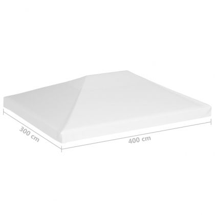 Покрив за шатра, 270 г/м², 4x3 м, бял