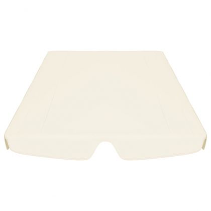 Резервен сенник за градинска люлка, кремав, 188/168x145/110 см