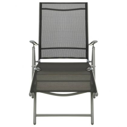 Градински лаундж комплект 3 части textilene и алуминий сребрист