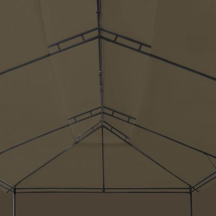 Шатра със завеси, 600x298x270 см, таупе, 180 г/м²