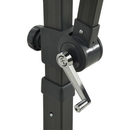 Конзолен градински чадър с двоен покрив, лазурносин, 250x250 см