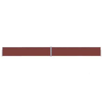 Прибираща се дворна странична тента, 170x1200 см, кафява