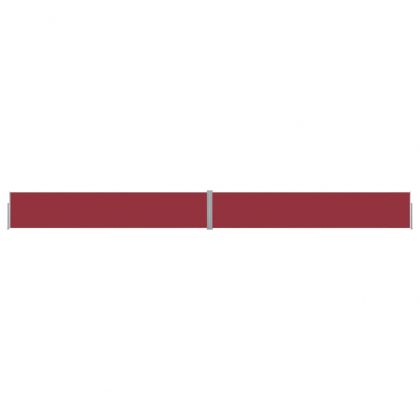 Прибираща се дворна странична тента, 170x1200 см, червена