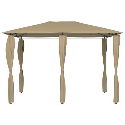 Шатра с покривала на стълбовете, 3x4x2,6 м, таупе, 160 г/м²