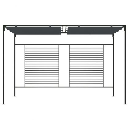 Шатра с прибиращ се покрив, 4x3x2,3 м, антрацит, 180 г/м²