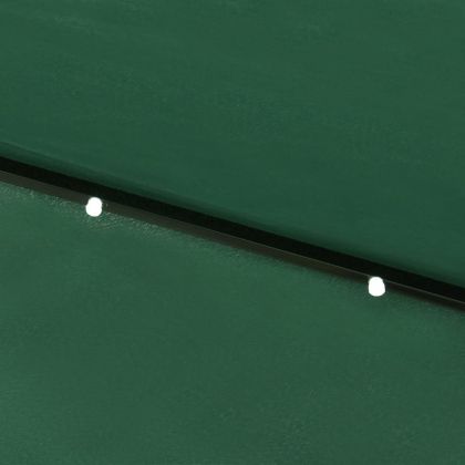 Градински чадър с LED и стоманен прът, зелен, 2x3 м