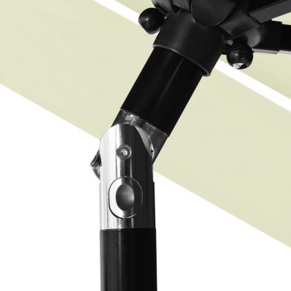 Градински чадър на 3 нива с алуминиев прът, пясъчен, 2,5 м