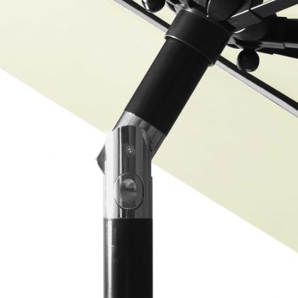 Градински чадър на 3 нива с алуминиев прът, пясъчен, 3 м