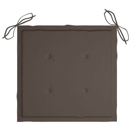 Възглавници за столове 4 бр таупе 50x50x4 см Оксфорд плат