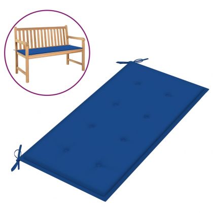 Възглавница за пейка кралско синьо 100x50x3 см Оксфорд плат