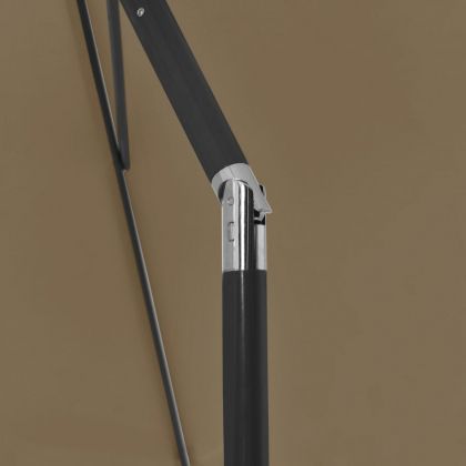 Плажен чадър, таупе, 180x120 см