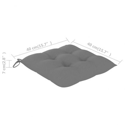 Възглавници за столове 4 бр сиви 40x40x7 см Оксфорд плат