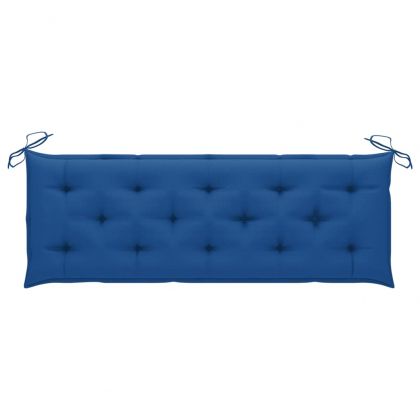 Възглавница за градинска пейка синя 150x50x7 см оксфорд плат