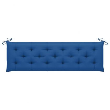 Възглавница за градинска пейка синя 180x50x7 см оксфорд плат