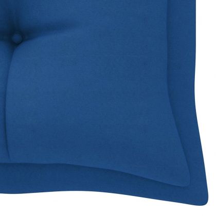 Възглавница за градинска пейка синя 180x50x7 см оксфорд плат