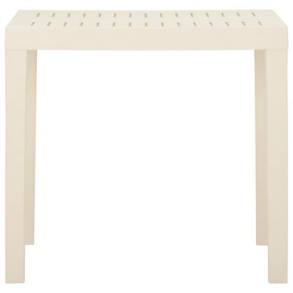 Градинска маса, бяла, 79x65x72 см, пластмаса