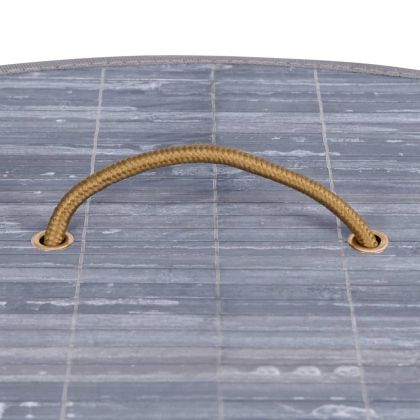 Бамбуков ъглов кош за пране, сив, 60 л