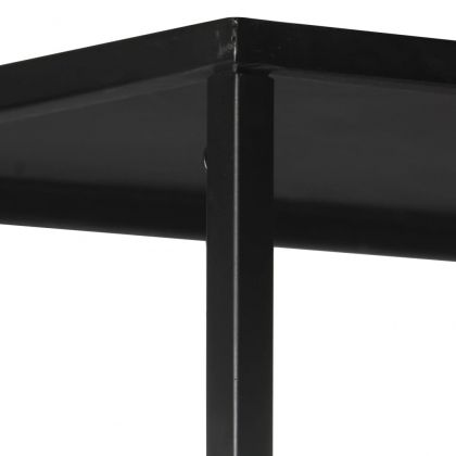 Шкаф за книги, 80x35x180 см, грубо мангово дърво и желязо