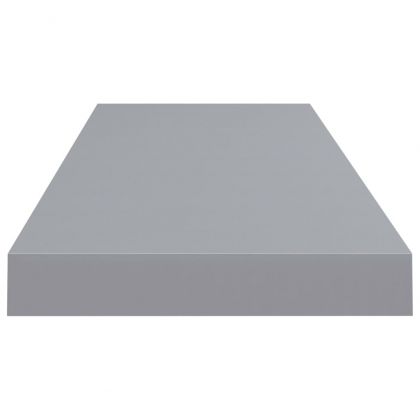 Окачен стенен рафт, сив, 80x23,5x3,8 см, МДФ