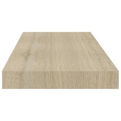 Окачени стенни рафтове, 2 бр, дъб, 60x23,5x3,8 см, МДФ