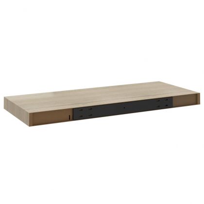 Окачени стенни рафтове, 2 бр, дъб, 60x23,5x3,8 см, МДФ