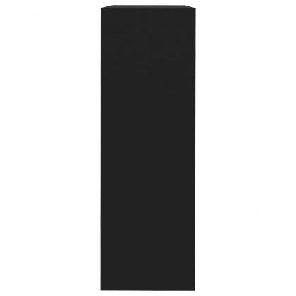 Стенни кубични рафтове, 3 бр, черни, МДФ