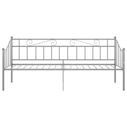 Рамка за легло, разтегателен диван, сива, метал, 90x200 см
