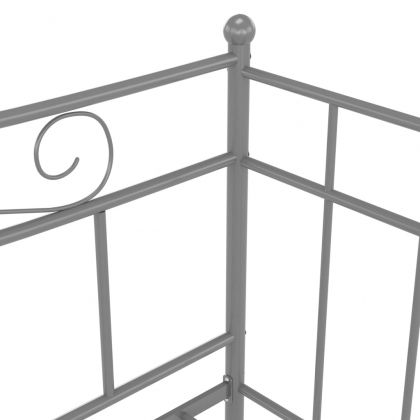 Рамка за разтегателен диван, сива, метал, 90x200 см