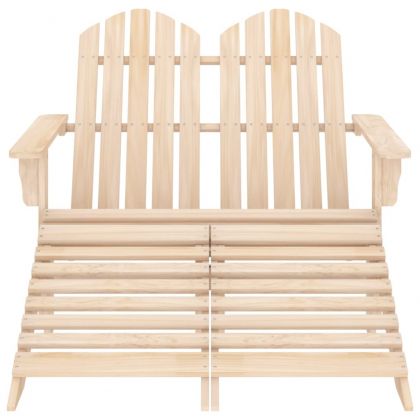 2-местен градински стол/табуретка "Адирондак", чам