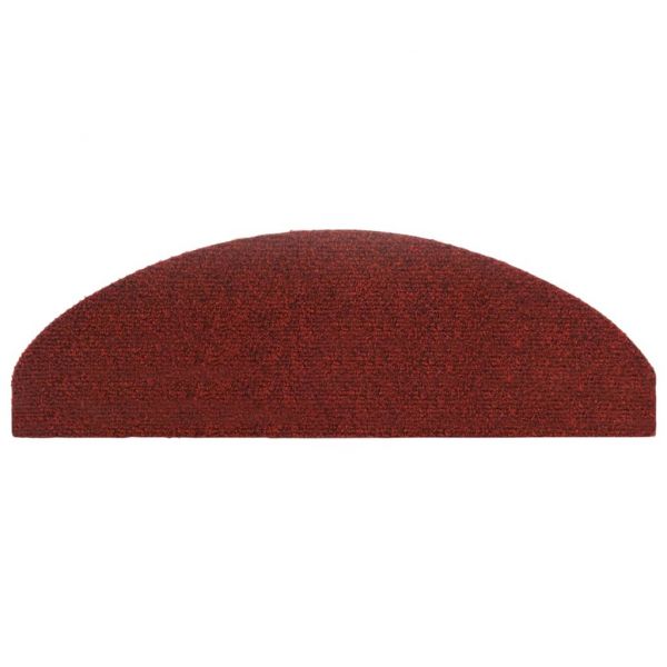 Изтривалки за стълби, самозалепващи се, 10 бр., 65x21x4 см, бордо червени, полукръгли, големи